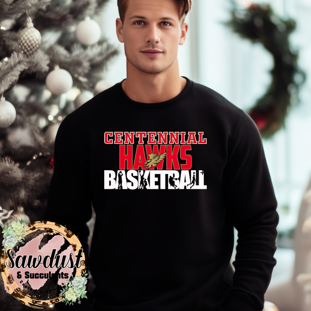 Centennial Hawk retro Basketball School Spirit Wear