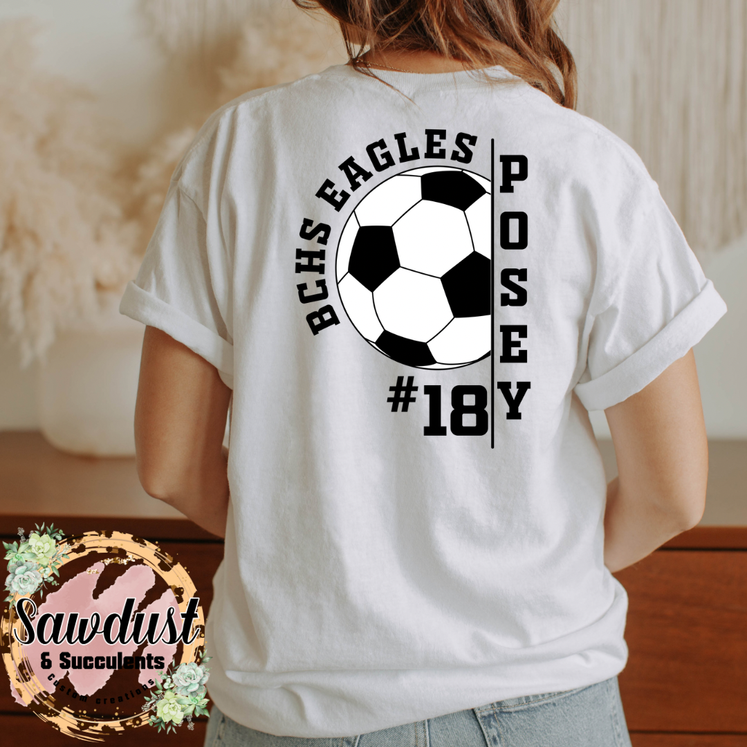 BCHS Soccer Custom Name/# Graphic Wear