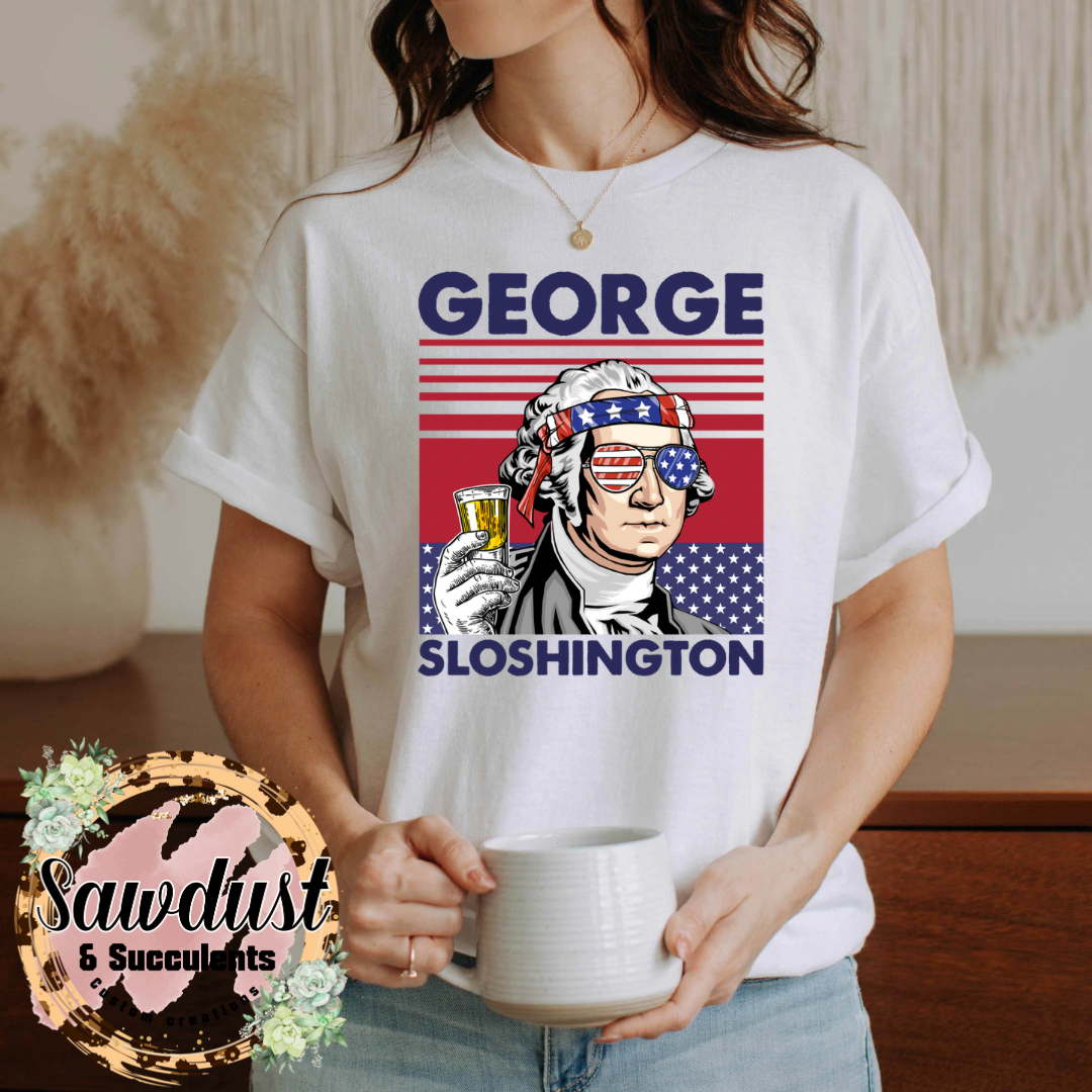 George Sloshington Patriotic Graphic Tee/Tank