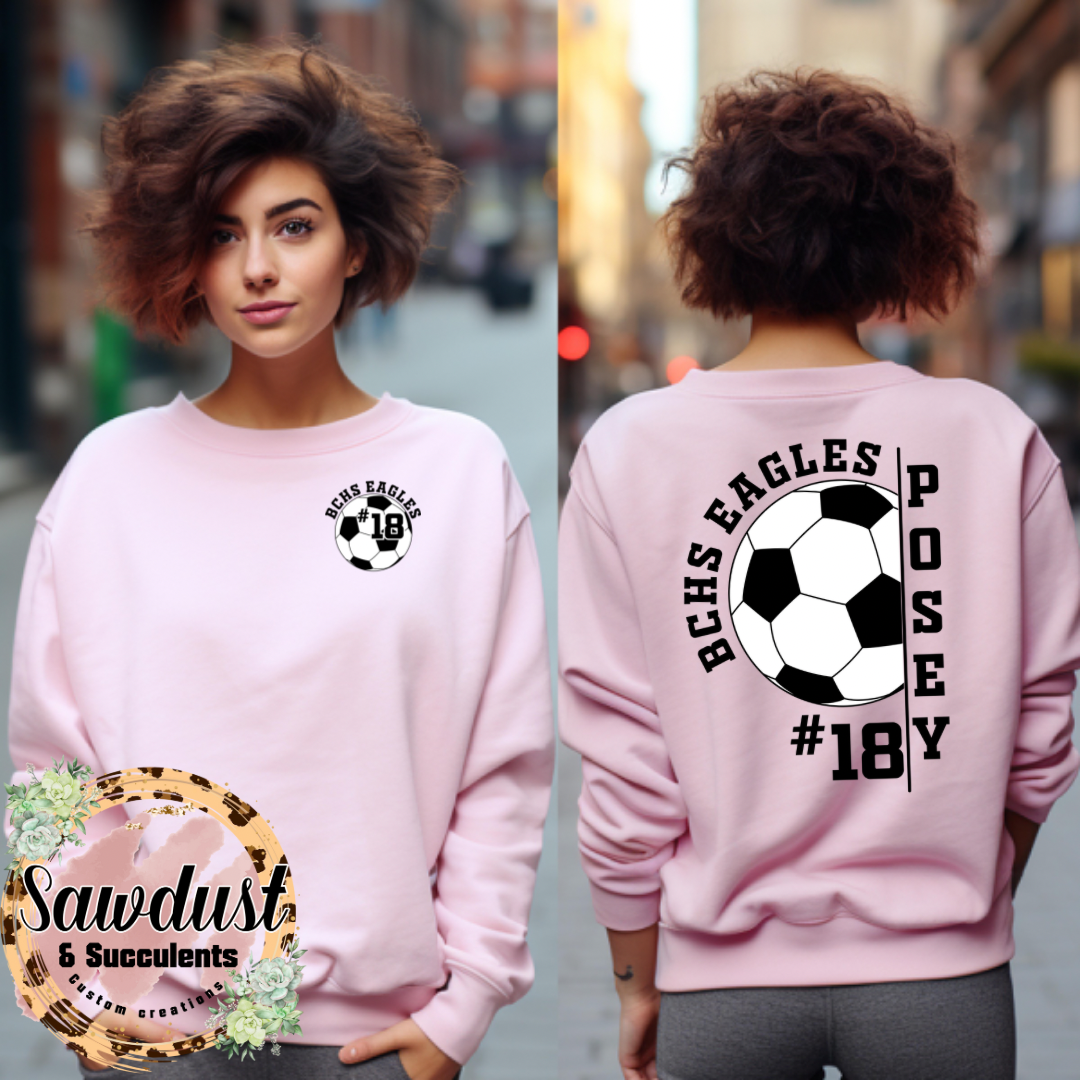 BCHS Soccer Custom Name/# Graphic Wear