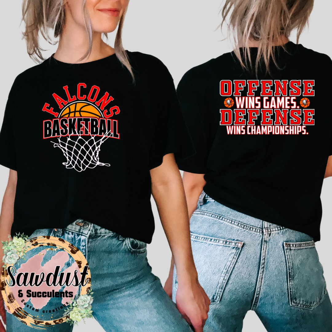 Falcons Basketball OFFENSE School Spirit Wear