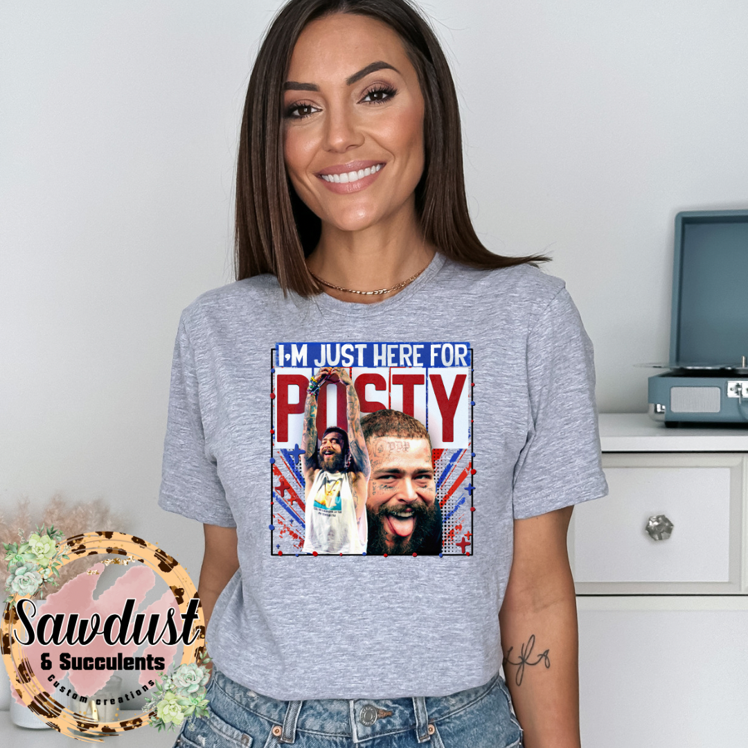 Super Bowl Halftime Just Here For Posty Graphic Tee