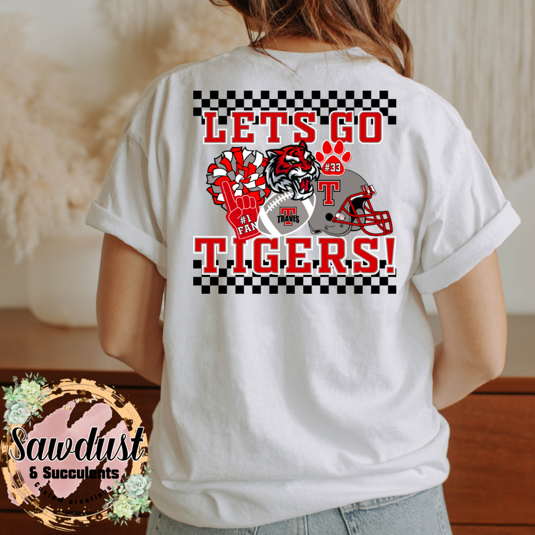 Travis Tigers Retro Cluster School Spirit Wear