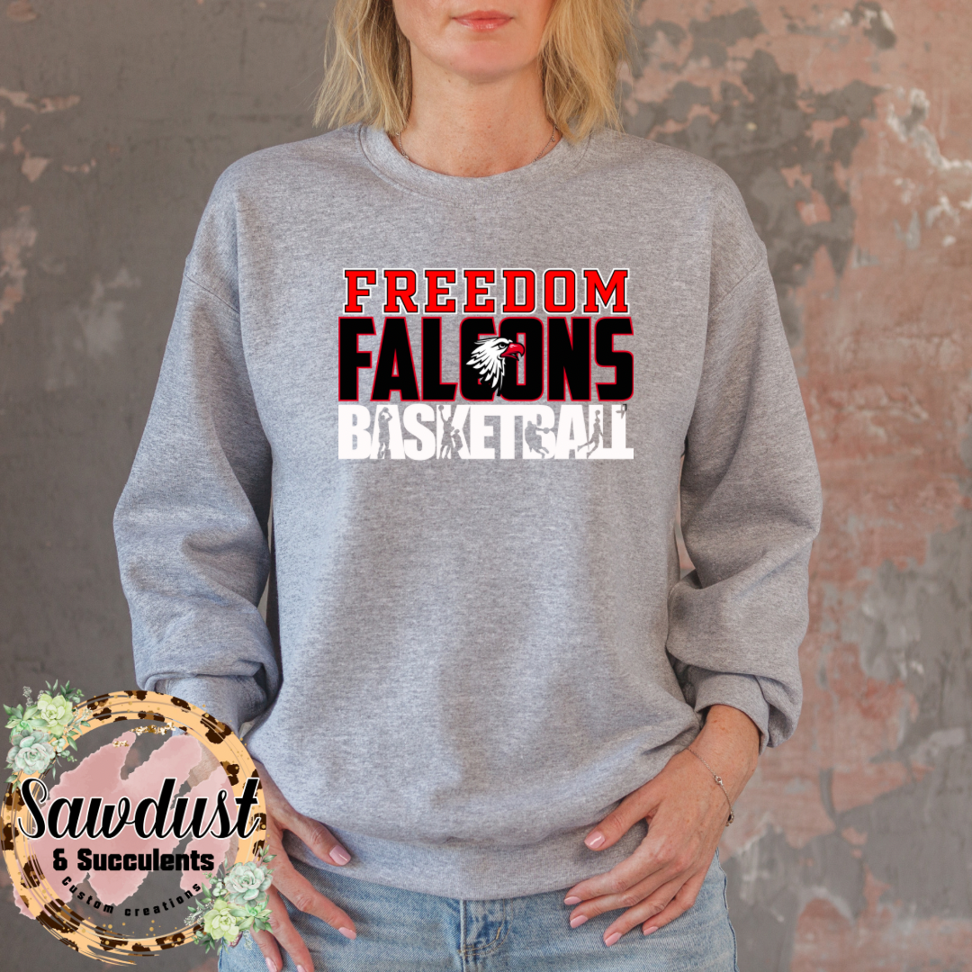 Freedom Falcons Basketball Name/# School Spirit Wear