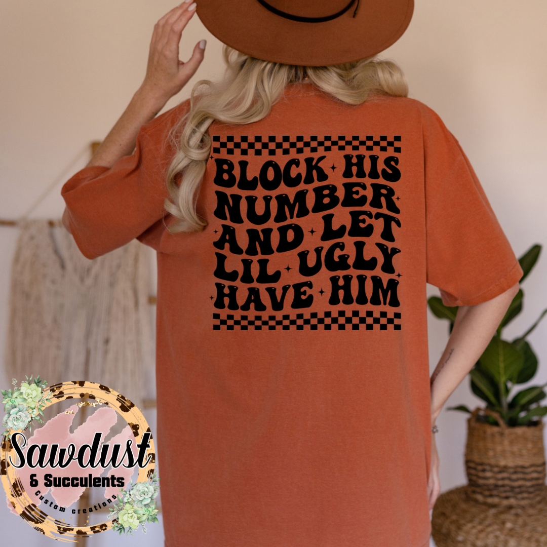 Block his number… Oversized Graphic Tee
