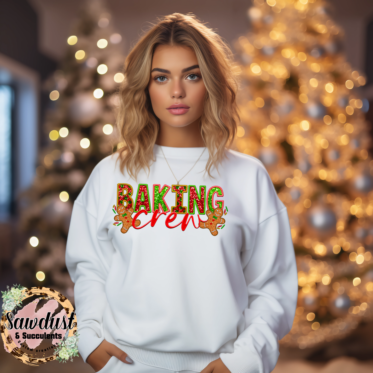 Mystery Christmas Graphic Crew Sweater