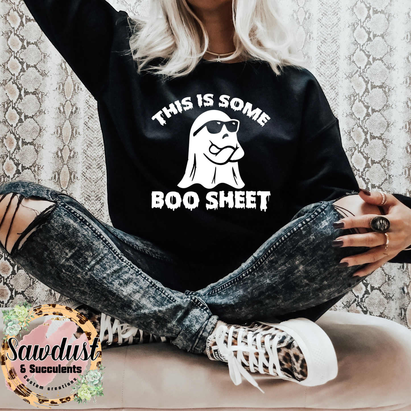 This is Boo Some Sheet Halloween Tee/Crew Sweater