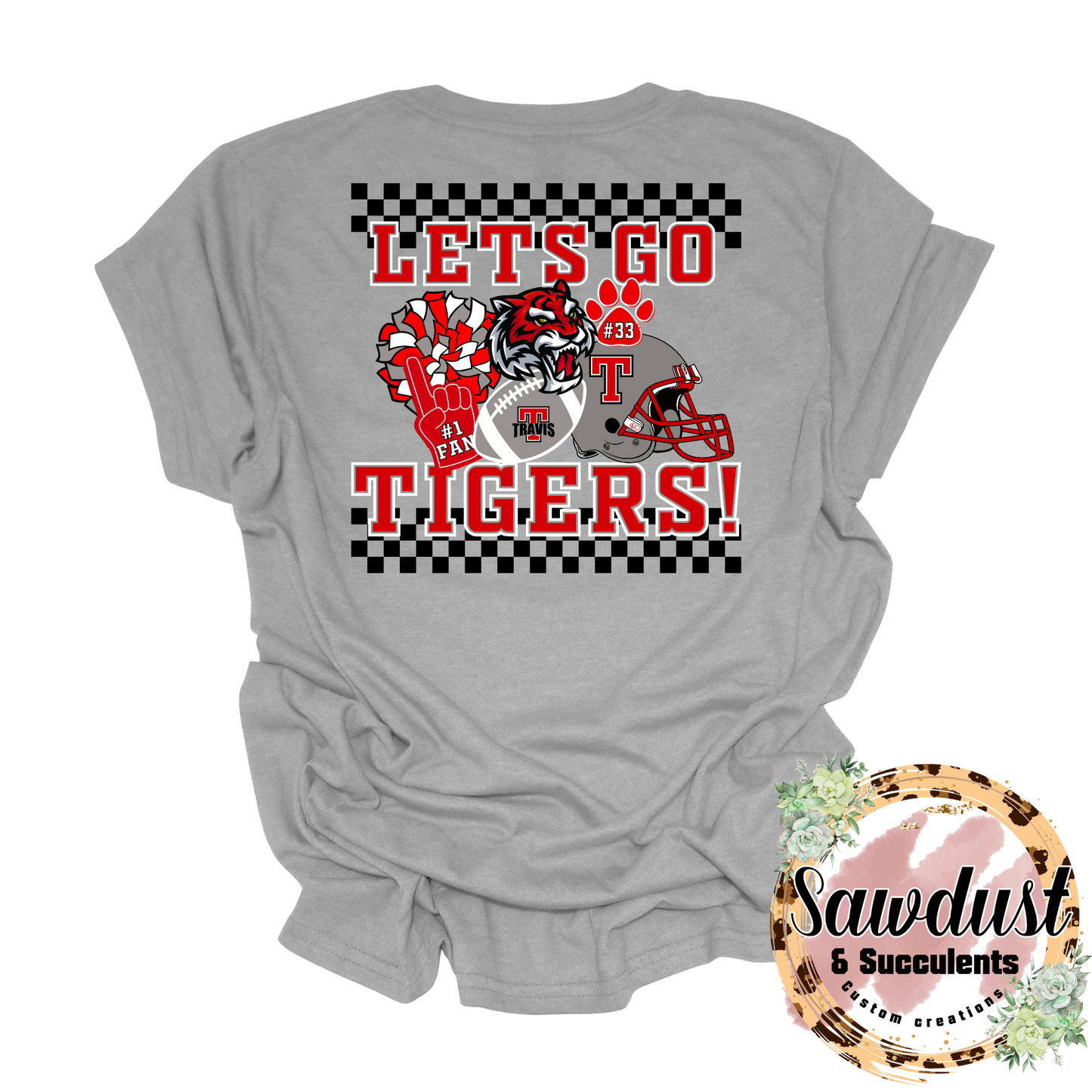 Travis Tigers Retro Cluster School Spirit Wear