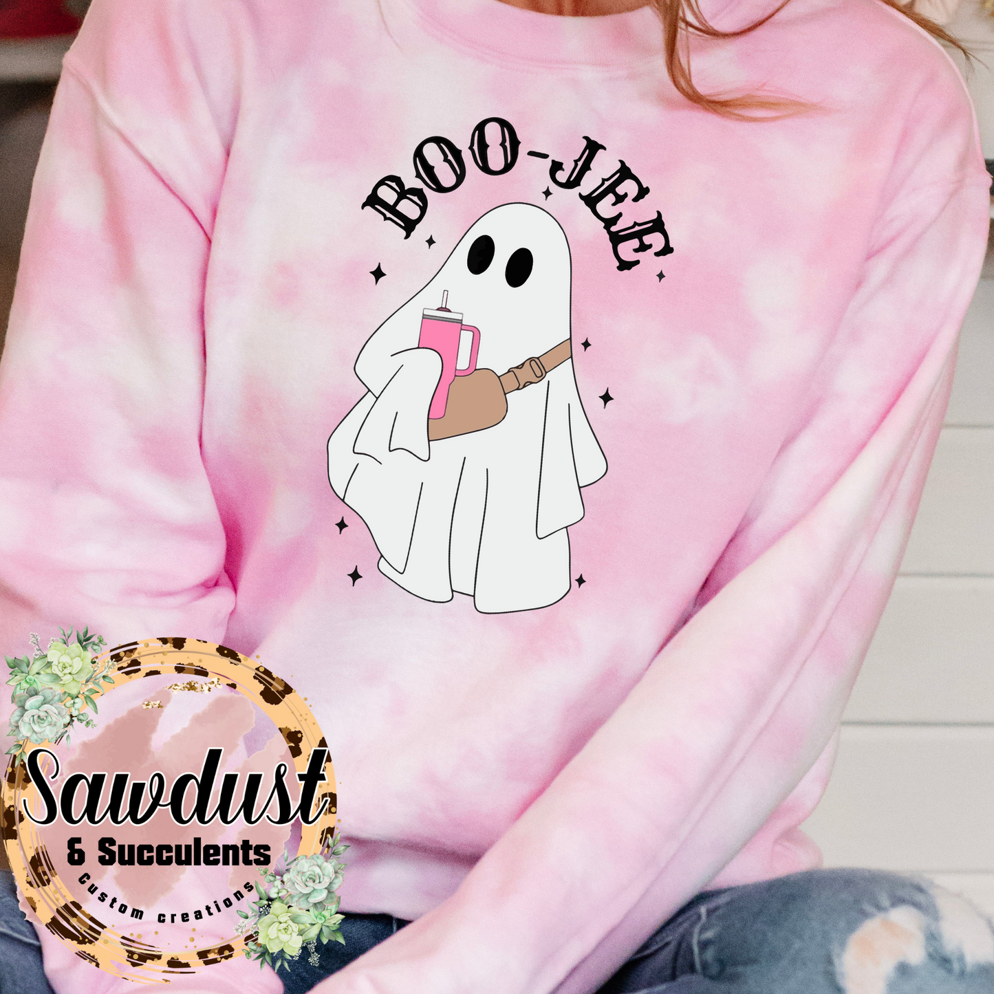 Retro BOO-JEE Horror Graphic Crew Sweater
