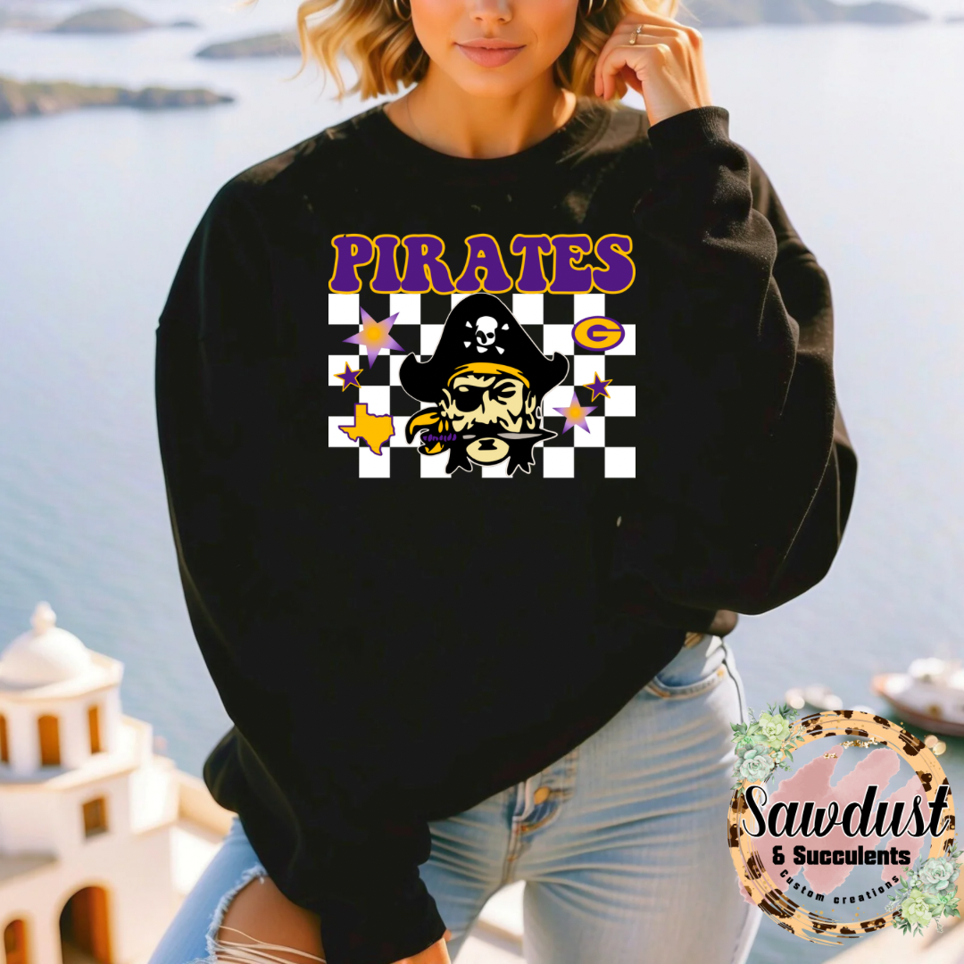 Granbury Pirates Checkered Spirit Wear