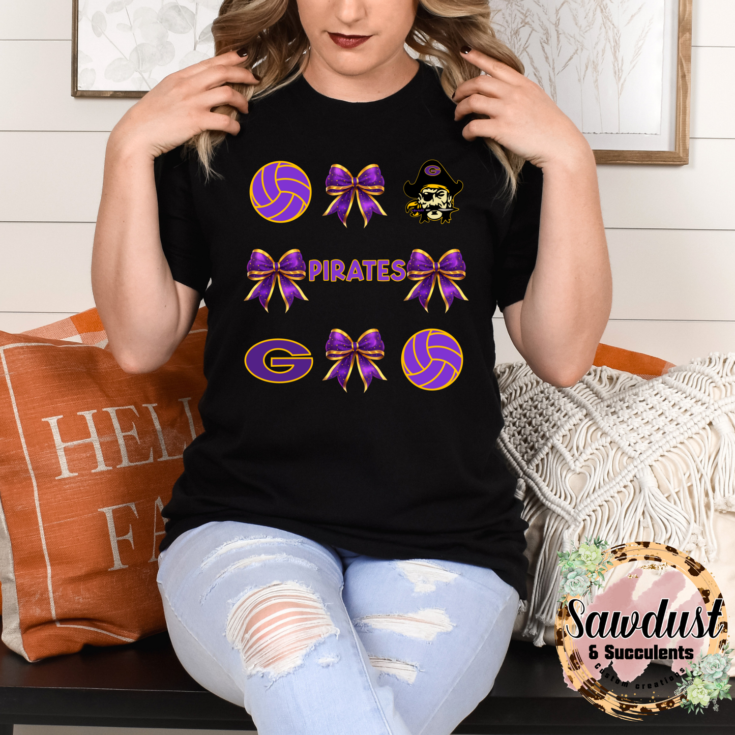Granbury Pirates Bow Volleyball Spirit Wear