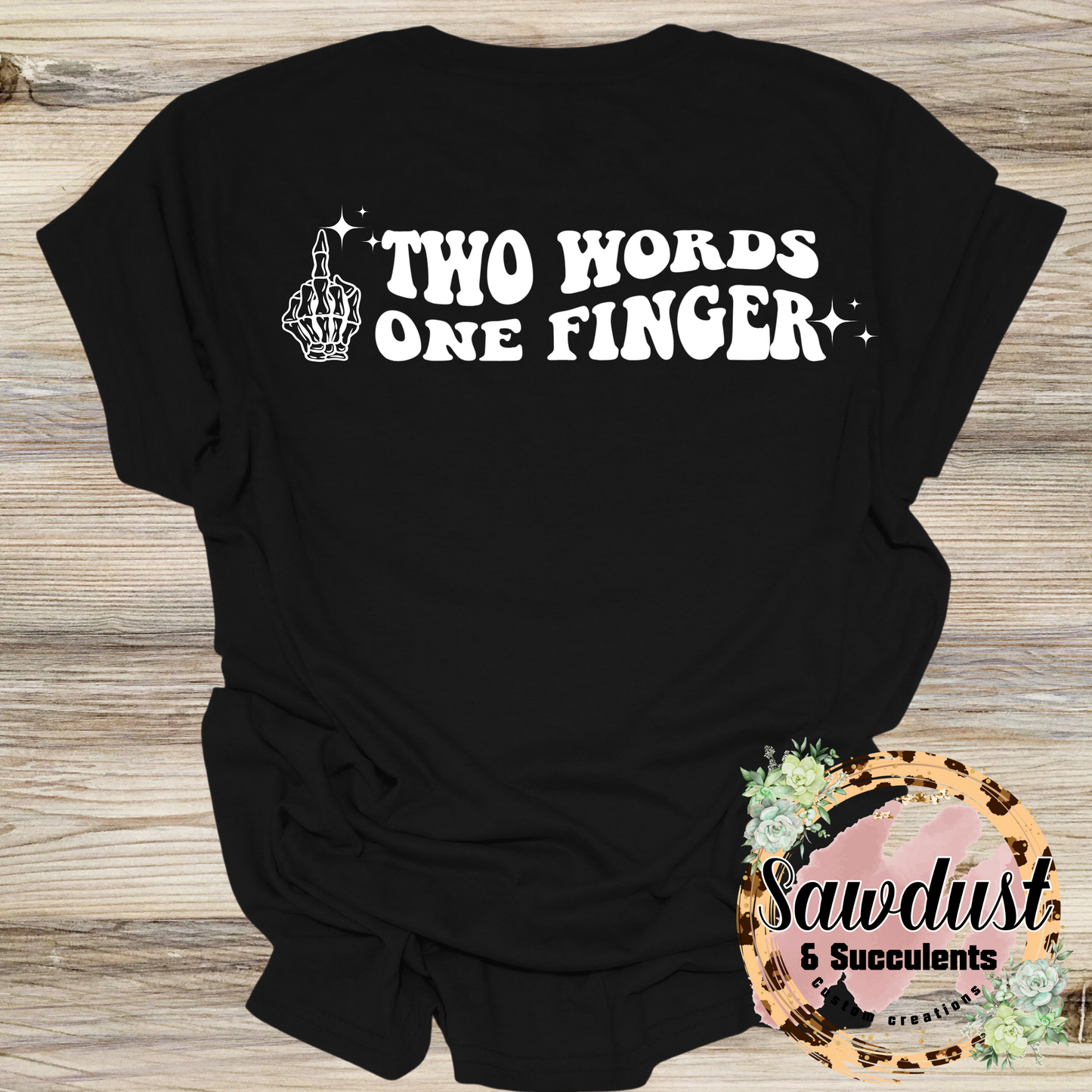 Two words one finger digital image ** PNG Digital Download ONLY