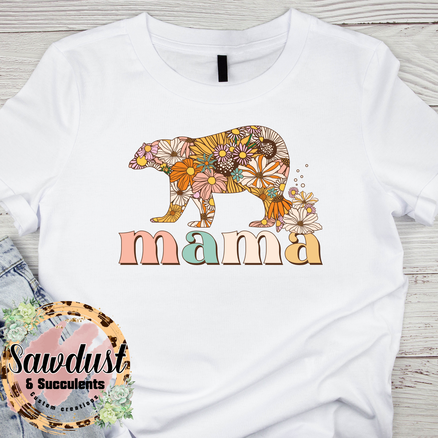 Boho floral Mama Tee