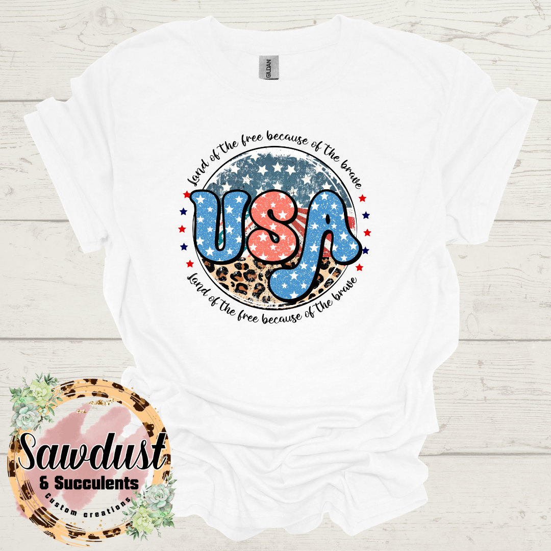 leopard USA Tee