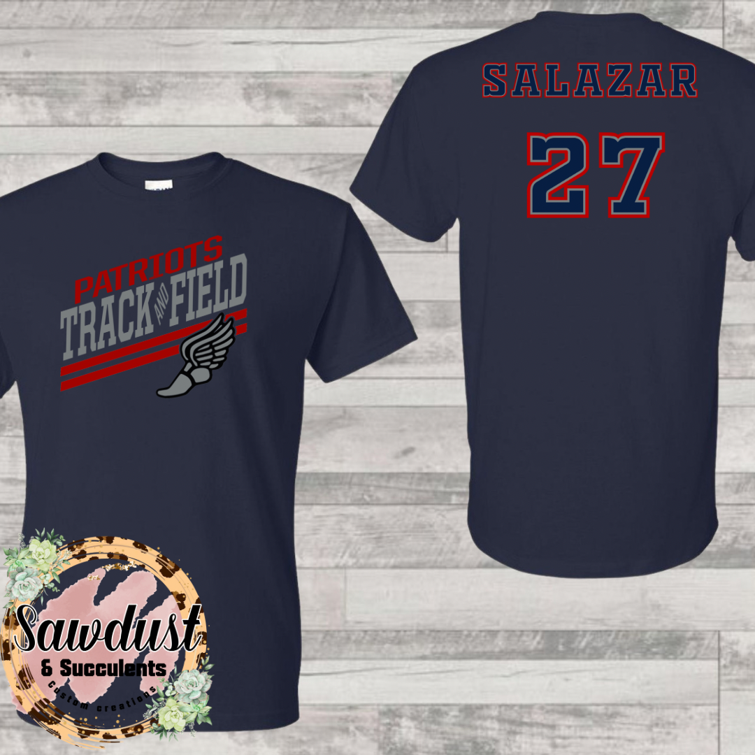 Patriots Track & Field Name/# School Spirit Wear