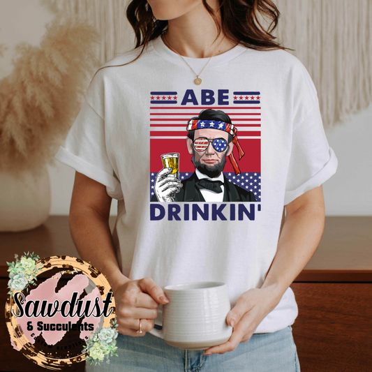 Abe Drinkin’ Patriotic Graphic Tee/Tank