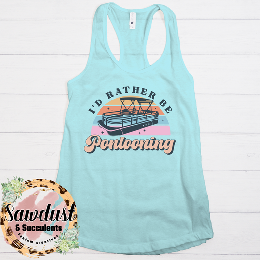 I would rather be pontooning Graphic Tank
