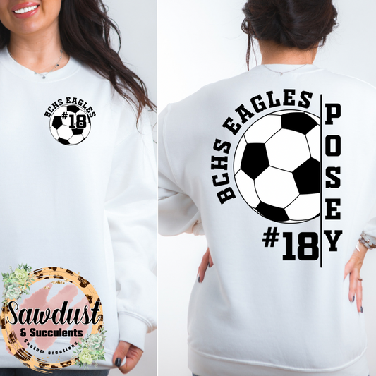 BCHS Soccer Custom Name/# Graphic Wear
