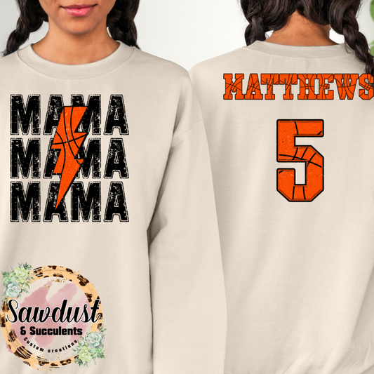 Basketball Mama Custom Name/# Graphic Wear