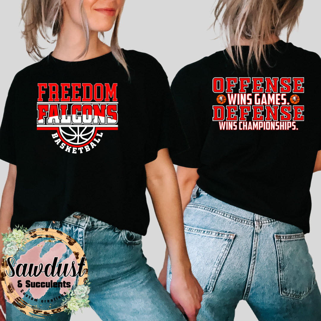 Retro Freedom Falcons Basketball OFFENSE School Spirit Wear
