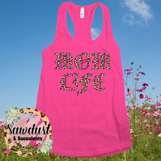 Leopard Mom Life Graphic Tank