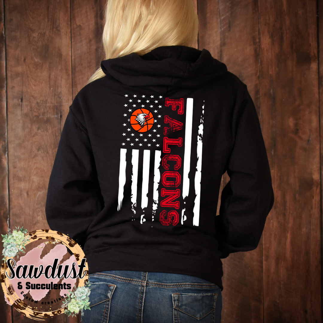 Freedom Falcons Flag Basketball Spirit Wear