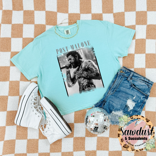 Post Malone Comfort Colors Oversized Graphic Tee
