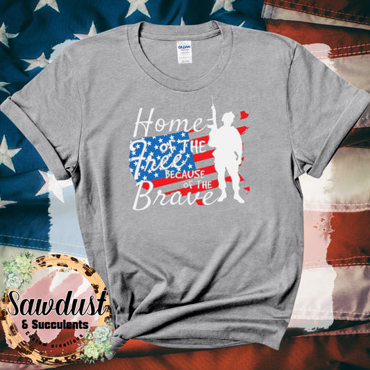 Home of the free because of the brave Graphic Tee