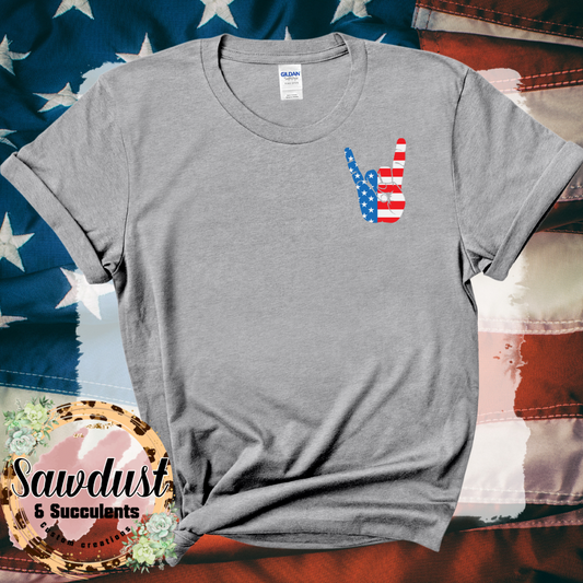 American Rocker Hand Pocket image Graphic Tee