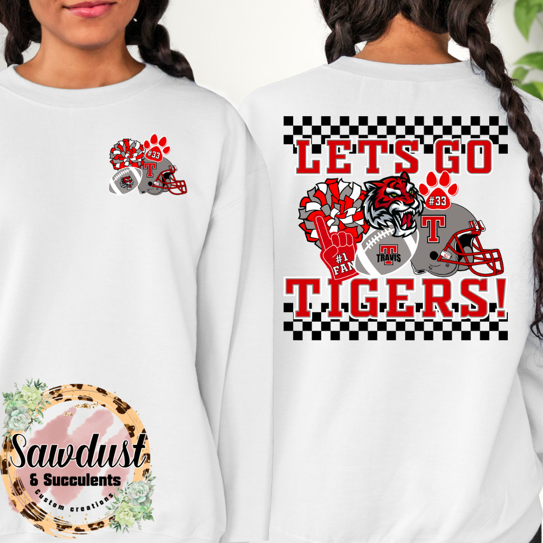 Travis Tigers Retro Cluster School Spirit Wear