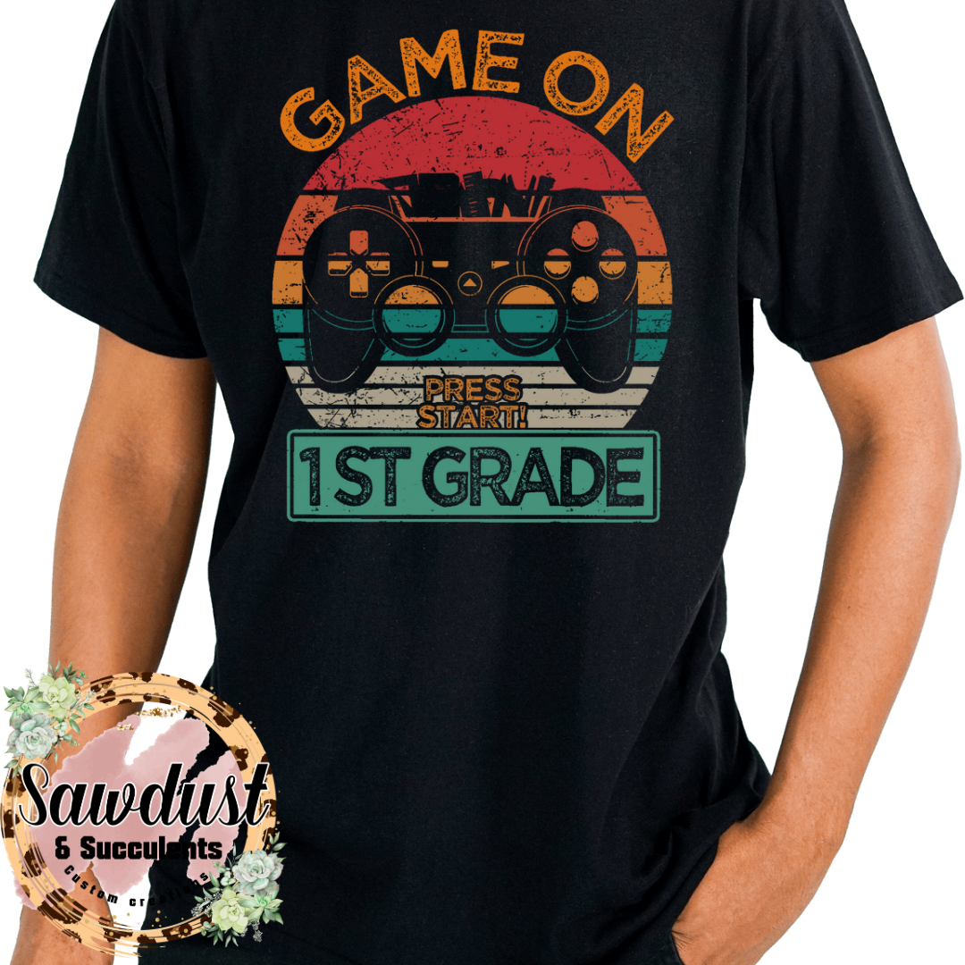 Game on First Grade graphic Tee