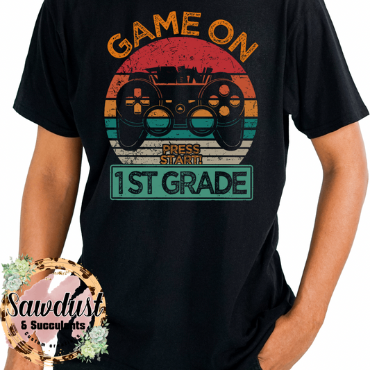 Game on First Grade graphic Tee