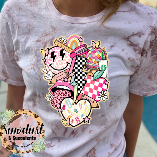 Retro Smiley School graphic Tee