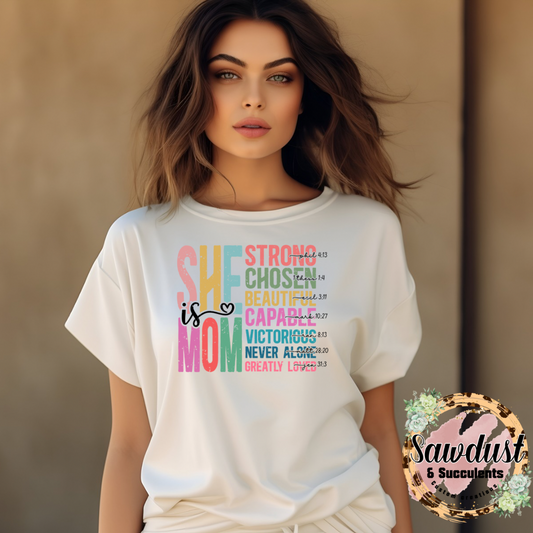 She Is Mom Graphic Tee