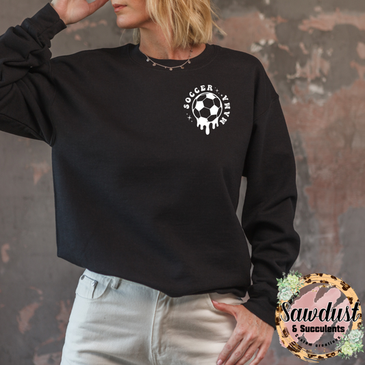 Somebody’s Loud Mouth Soccer Mom Graphic Crew Sweater