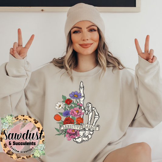 Sensative Savage Graphic Crew Sweater