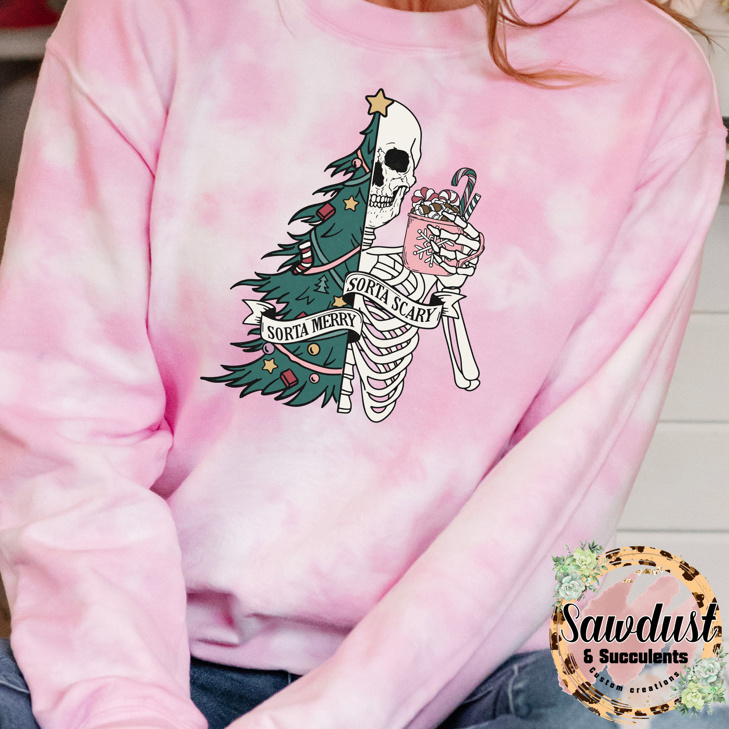 Mystery Christmas Graphic Crew Sweater