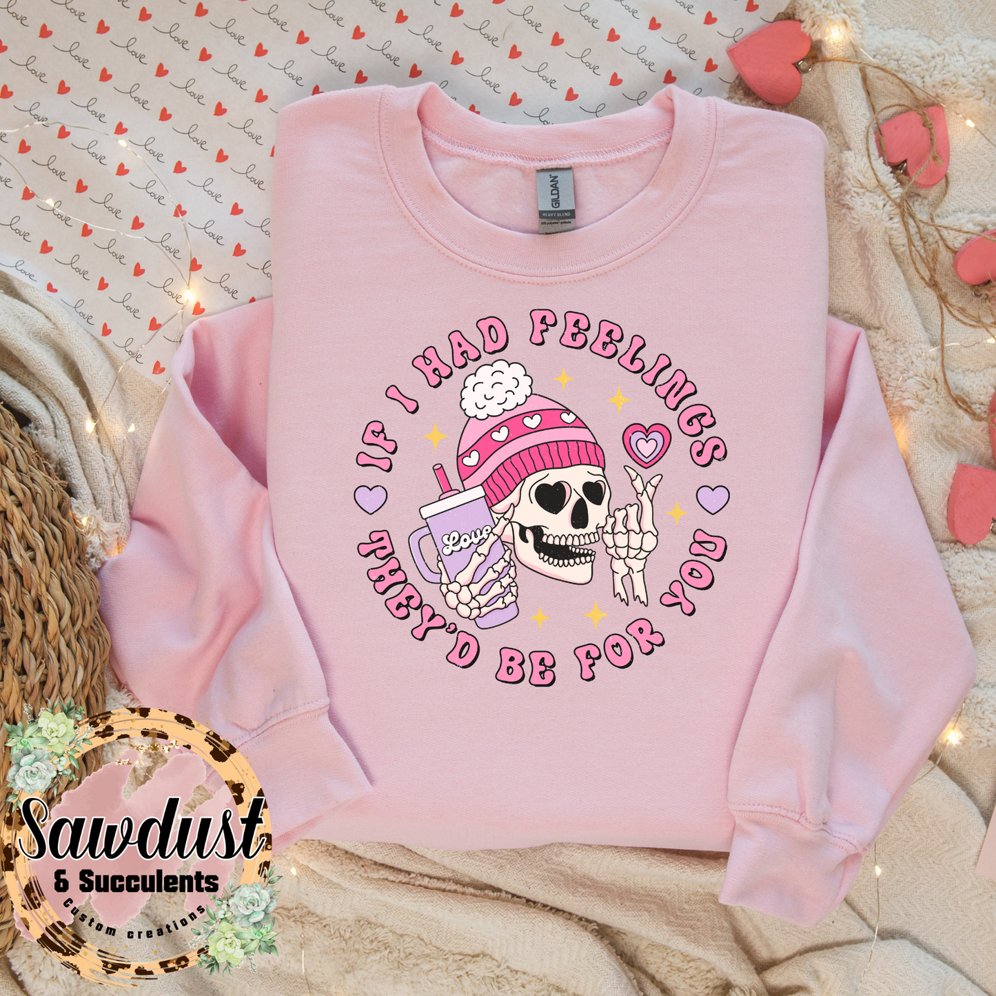 If I Had Feelings They’d Be For You Graphic Crew Sweater
