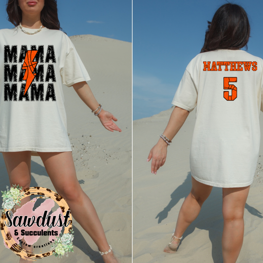 Customizable Basketball Mama Oversized Graphic Tee