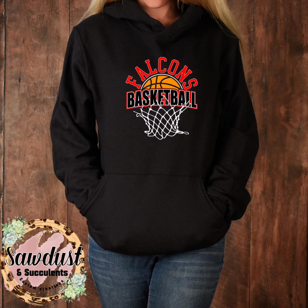 Falcons Basketball Name/# School Spirit Wear