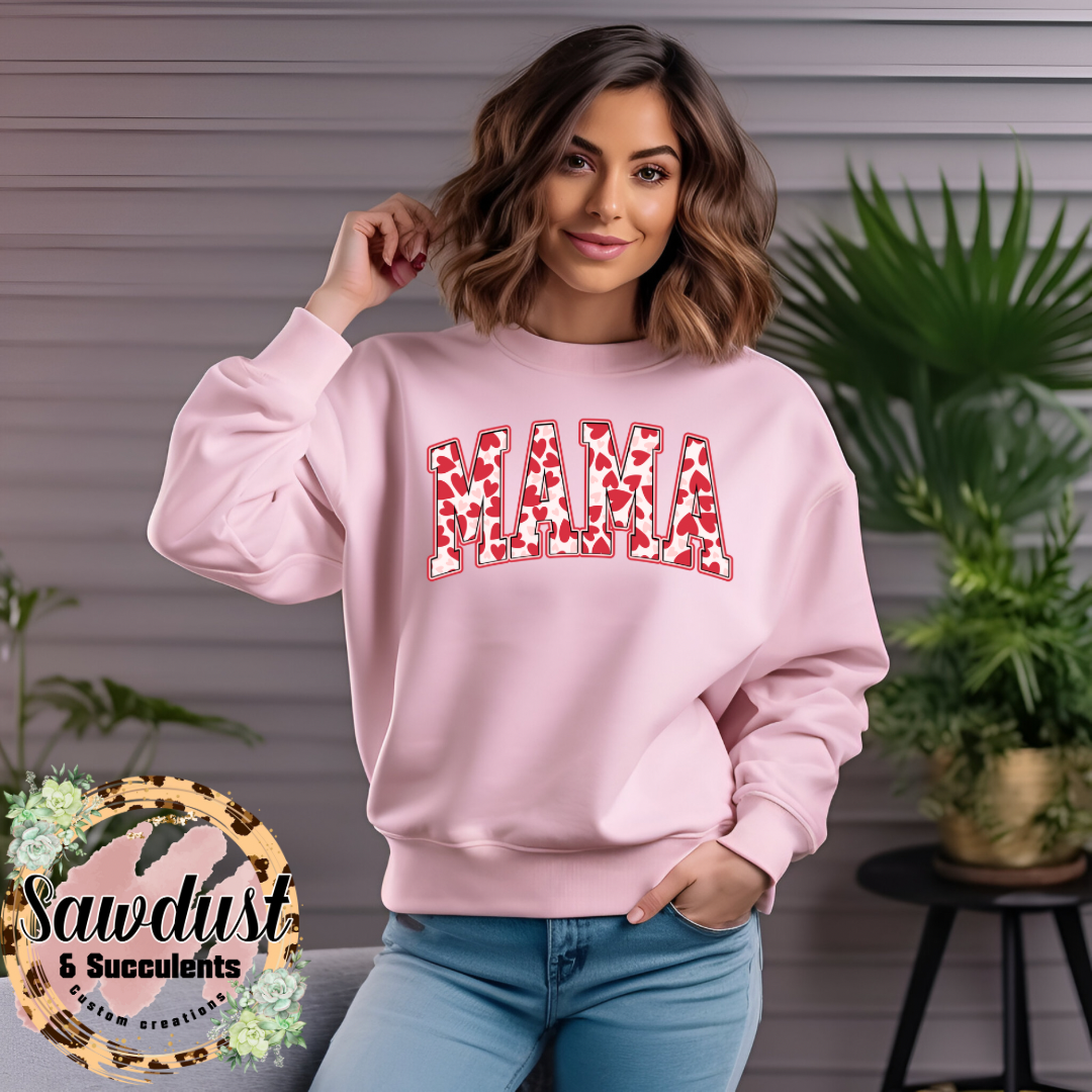 Heart Mama Graphic Crew Sweater