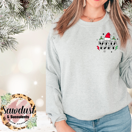 Santa Baby..I love a man with a beard Crew Sweater