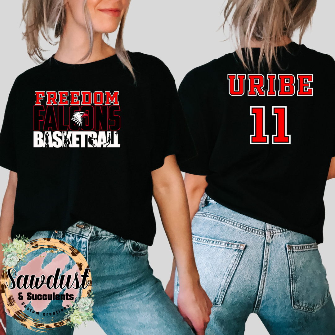 Freedom Falcons Basketball Name/# School Spirit Wear