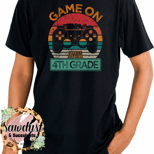 Game on Fourth Grade graphic Tee