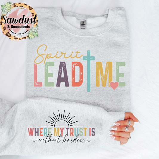 Spirit Lead Me Crew Sweater With sleeve detail