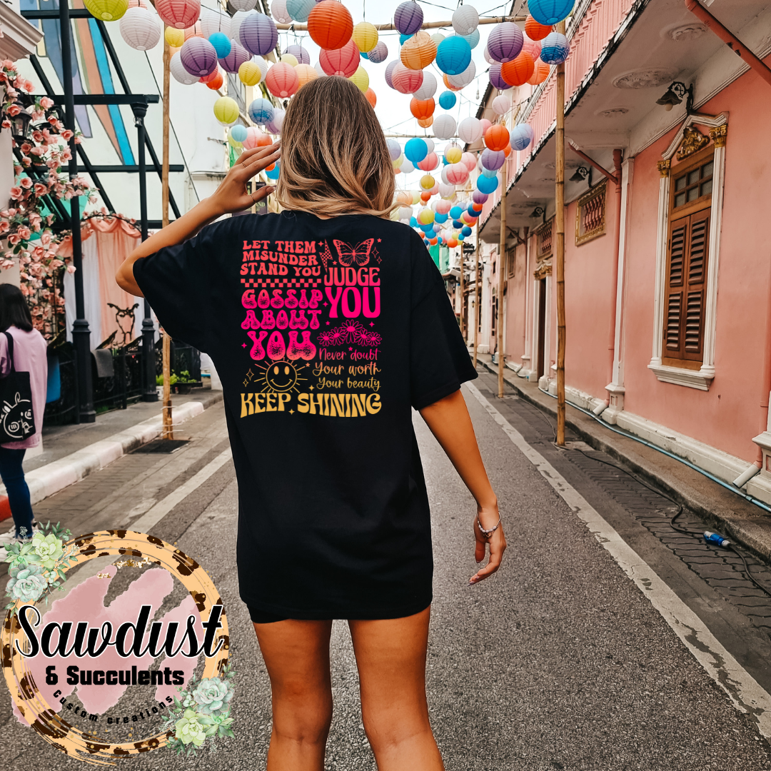 Keep Shining graphic Oversized Graphic Tee