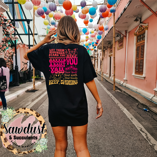 Keep Shining graphic Oversized Graphic Tee