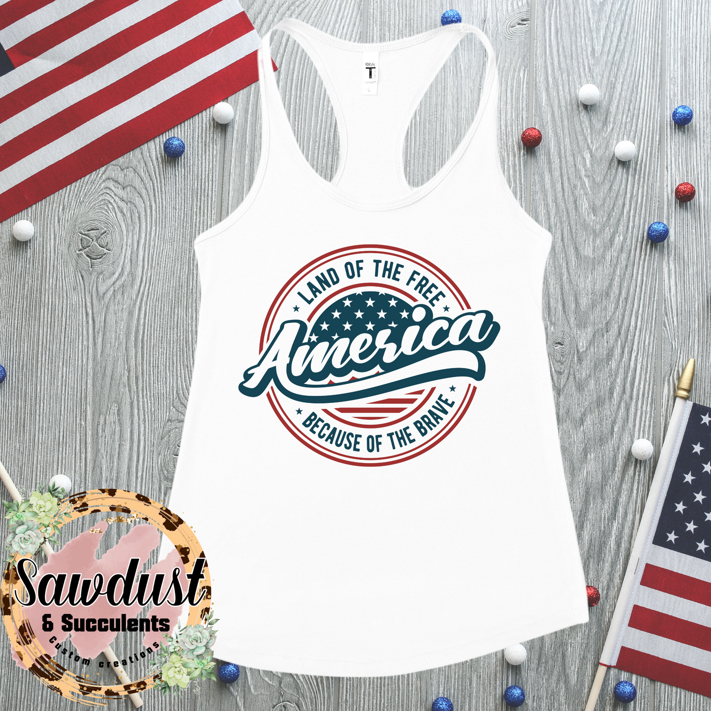 America land of the free because of the brave graphic
