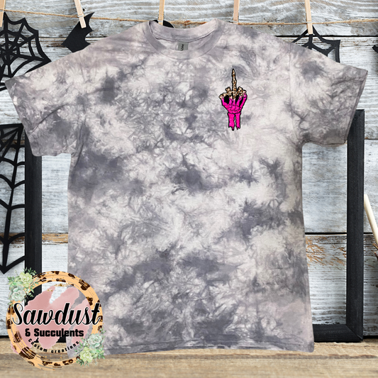 Petty & Not Sorry Grey Tie-Dye Graphic Tee