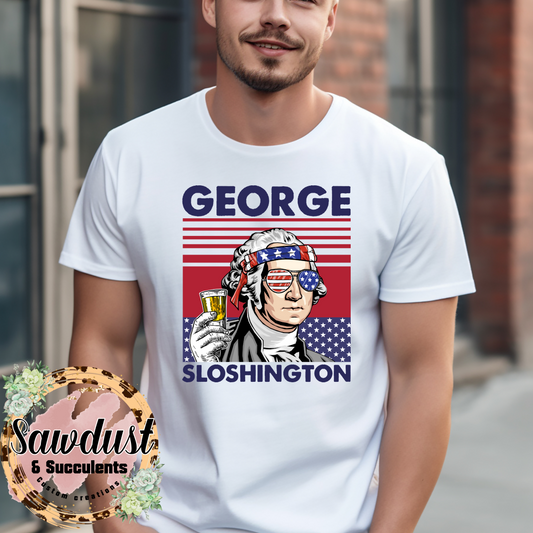 George Sloshington Patriotic Graphic Tee